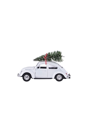 ft1300 hvid folkevogn bobbel med juletræ på taget mini 8,5 cm fra House Doctor - Tinashjem